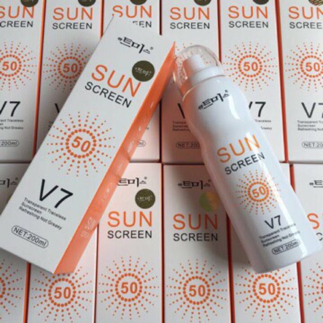 XẢ KHO Xịt chống nắng hàn quốc sun screen v7