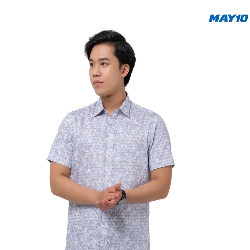 Áo sơ mi nam cộc tay dáng suông MAY 10 mã 010119066 màu AH200