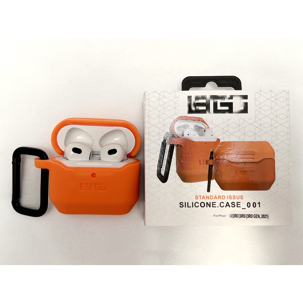 Vỏ Bảo Vệ Tai Nghe Không Dây UA.Gi bằng Silicon cho Air.pod 1 2 3 Pro Chống Trầy Kèm Móc Treo