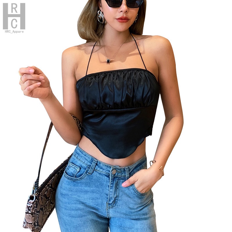 Áo Yếm Hở Lưng Chất Liệu Satin Thời Trang Mùa Hè Phong Cách Âu Mỹ Quyến Rũ Cho Nữ 2021 | BigBuy360 - bigbuy360.vn