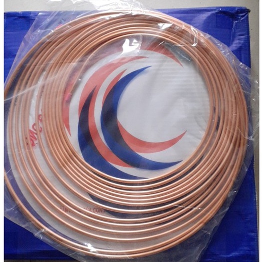 1m ống đồng máy lạnh fi 6, fi 10 và fi 12 dày 7 dzem/ ống đồng điều hoà