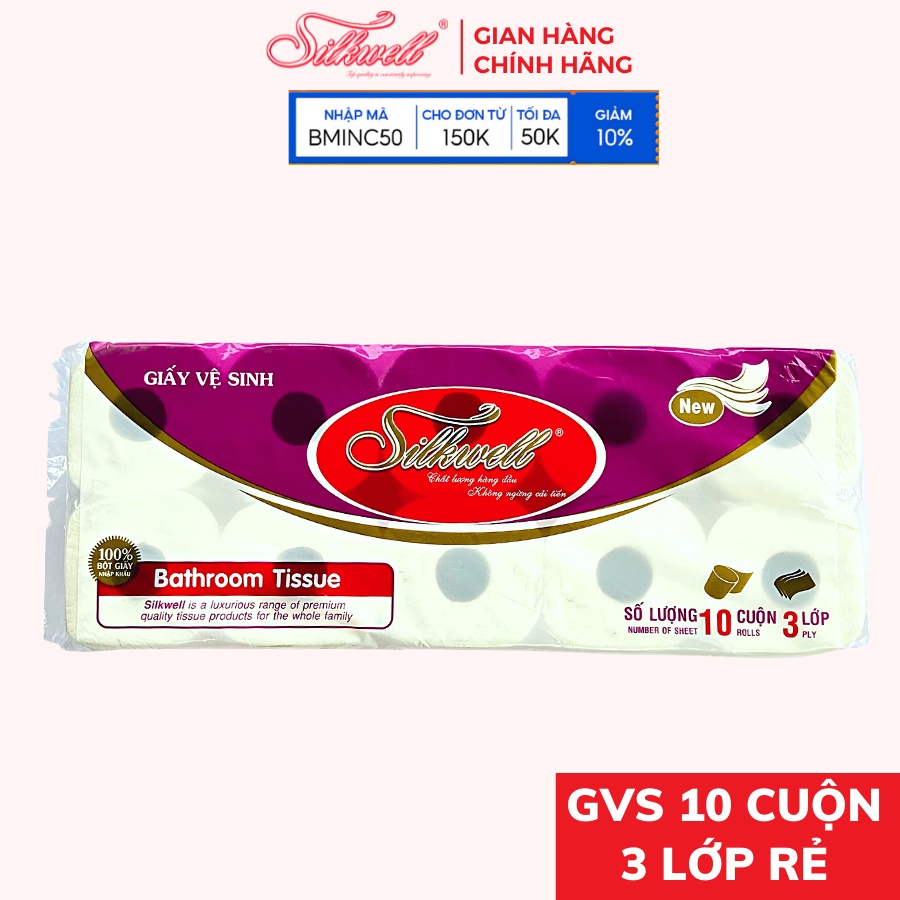 Giây vệ sinh Silkwell tím 1kg mềm mịn,không chất tẩy trắng