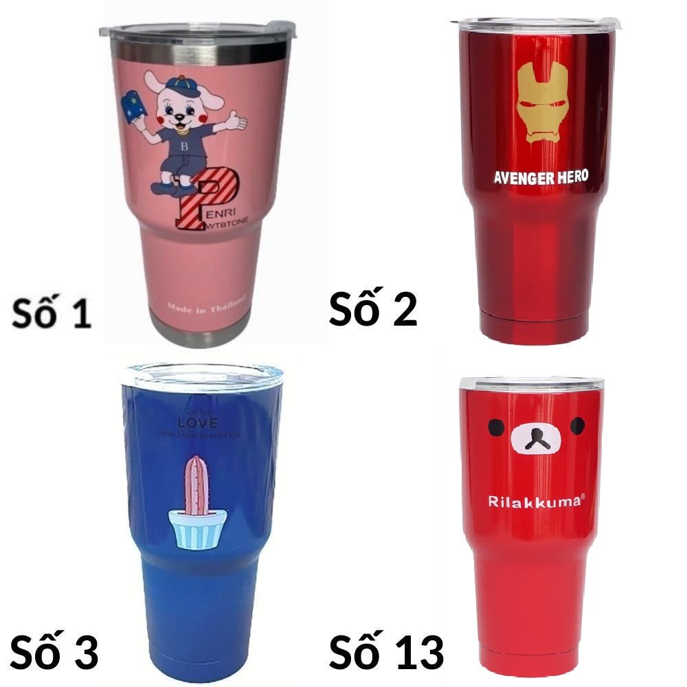 Ly giữ nhiệt Thái Lan 900ml 🎁Tặng Bộ Ống hút🎁 bình cốc cách nhiệt inox cao cấp Kami22008 | BigBuy360 - bigbuy360.vn