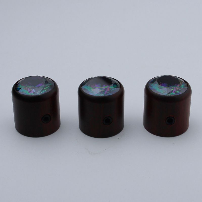 1 Nút Vặn Chiết Áp Cho Đàn Guitar Bass WK004 Đường Kính Trong 6MM Bằng Gỗ Đàn Hương Màu Đỏ