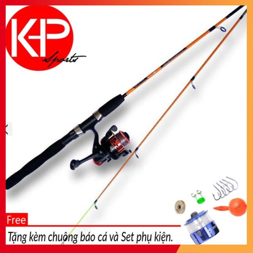 Bộ Cần Câu Lure Màu Cam 1M5 Dành Cho Người Mới Tập Câu Tặng Kèm Chuông KHP ( giá siêu rẻ )