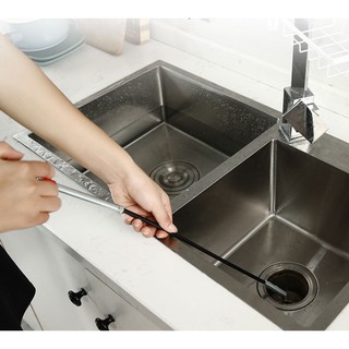 Que inox gắp rác thông cống 80cm_Cây gắp rác lò xo nhỏ gọn tiện lợi cho gia đình