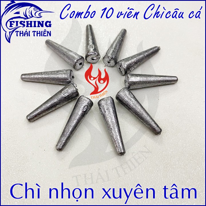 Chì câu cá chì nhọn xuyên tâm 10g 15g 20g 30g