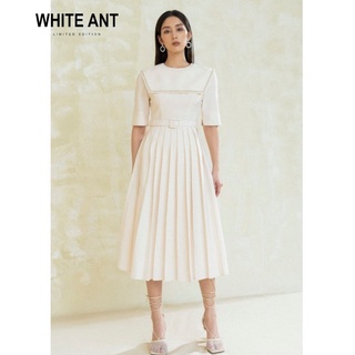 Đầm Công Sở Dáng Xòe Nữ WHITE ANT NITONG DRESS Thiết Kế Cổ Vuông Tay Lỡ, Vải Mềm Mịn Cao Cấp 120400031.994