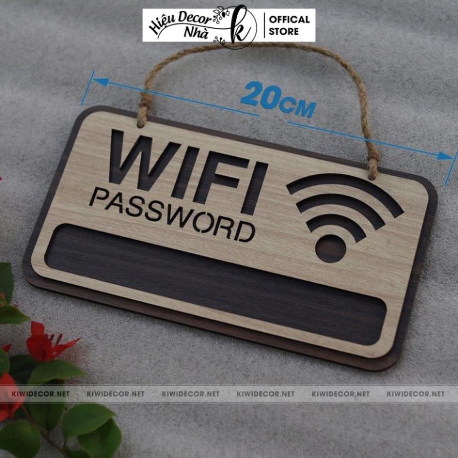Bảng Wifi Decor Vintage Bằng Gỗ, Bảng Pass Wifi, Ghi Mật Khẩu Wifi, Thông tin wifi - Hiệu Nhà K