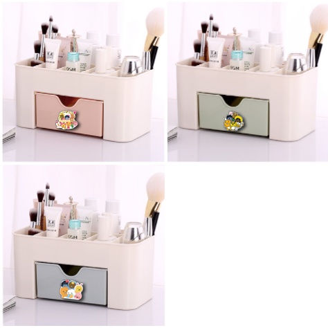 hộp mỹ phẩm pusheen 2 ngăn H2N5 trang sức gấu brown tonton khủng long hoàng đế mèo capoo molang bare bear