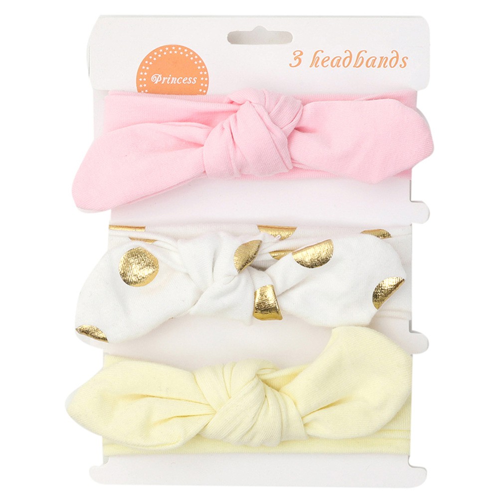 [HÀNG CHUẨN] Set 3 Turban ChicBaby Xinh Xắn Cho Bé Gái 0-3 Tuổi