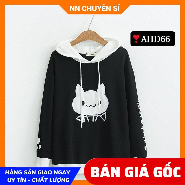 ÁO HOODIE MÈO ĂN XƯƠNG DỄ THƯƠNG AHD66 ⚡100% ẢNH THẬT⚡