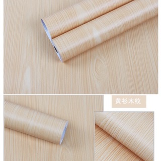 Giấy dán vân gỗ các màu vàng, xám, nâu 10mx45cm
