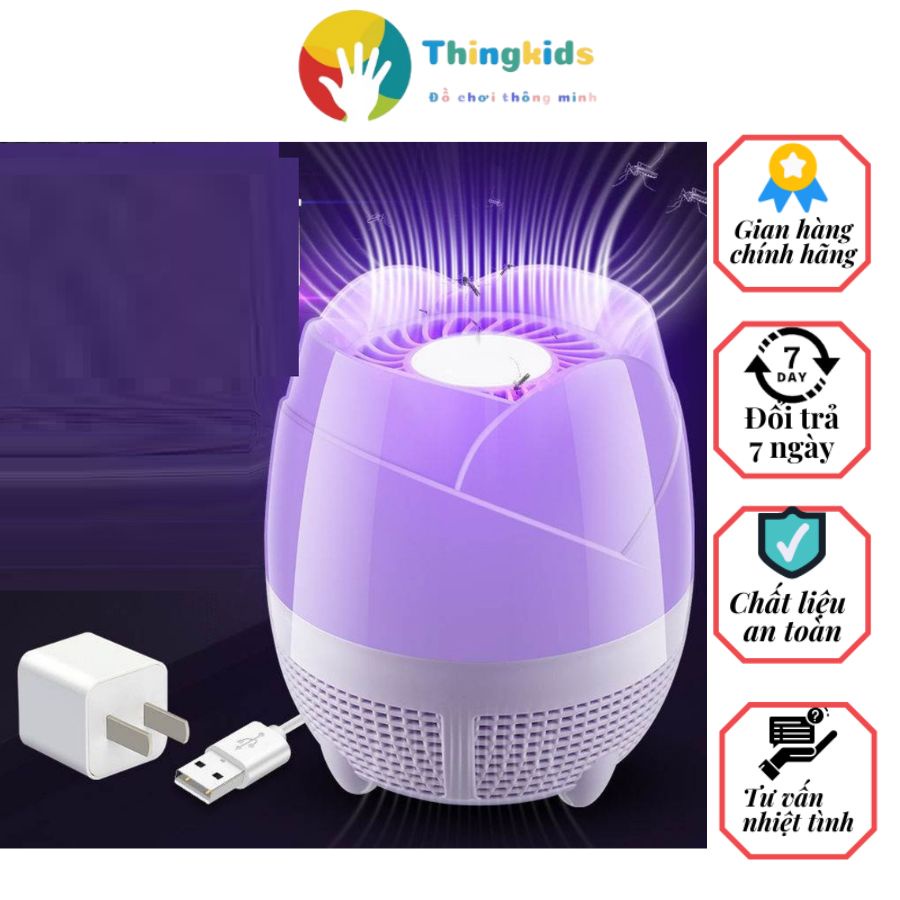 Đèn Bắt Muỗi Cắm Cổng USB Hình Nụ Hoa Kiêm Đèn Ngủ Nụ Hoa Sen - Thingkids