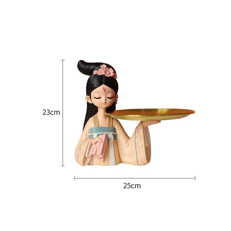 Khay Đựng Chìa Khóa Hình Cô Gái Cổ Điển Trang Trí Phòng Khách/Tiệc Cưới