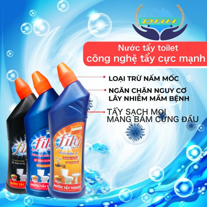 Nước tẩy bồn cầu & nhà tắm FILY diệt khuẩn 900ml