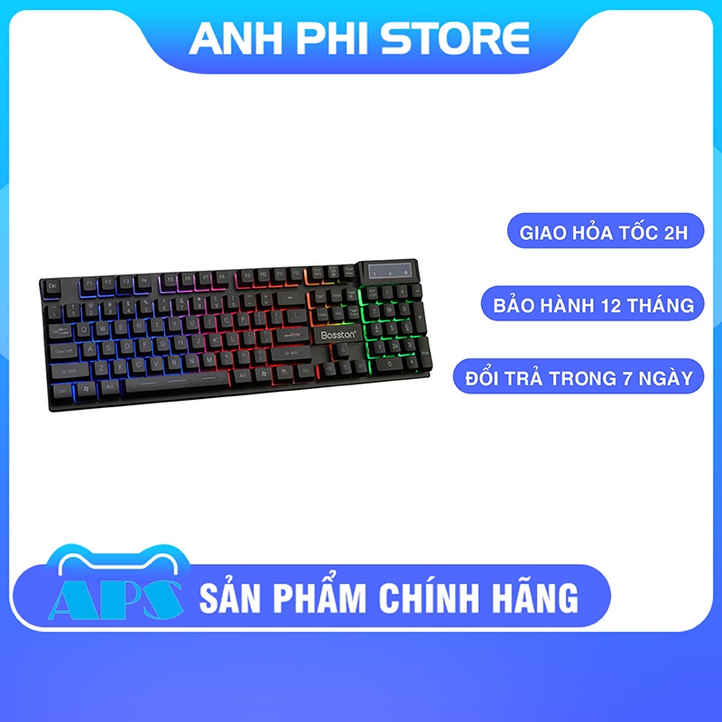 Bàn phím giả cơ chuyên game Bosston 803 Led