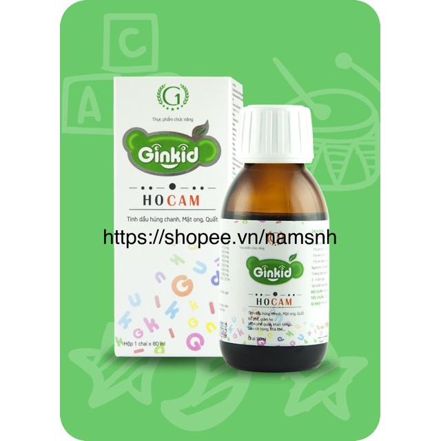 HO CẢM TRẺ EM GINKID Lọ 80ml