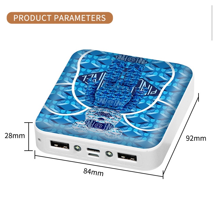 Sạc dự phòng họa tiết Gấu Brick Bear 20000mAh Sạc nhanh 2.1A Hỗ Trợ Sạc 4 Thiết Bị Cùng Lúc