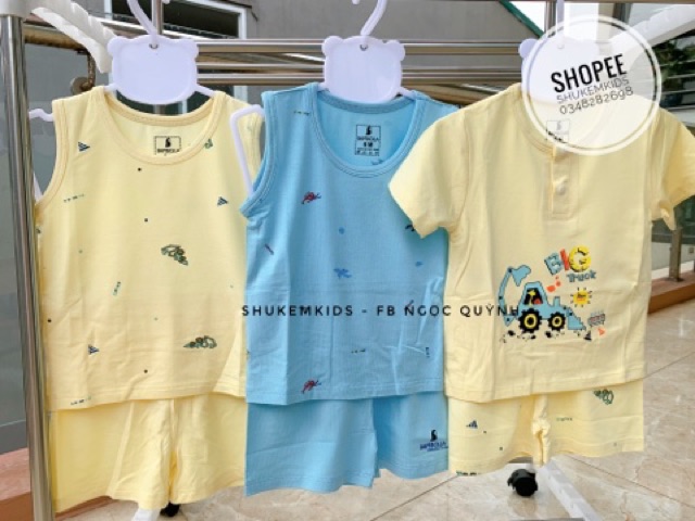 Bộ cộc sợi tre mềm mát bé trai bé gái bambola