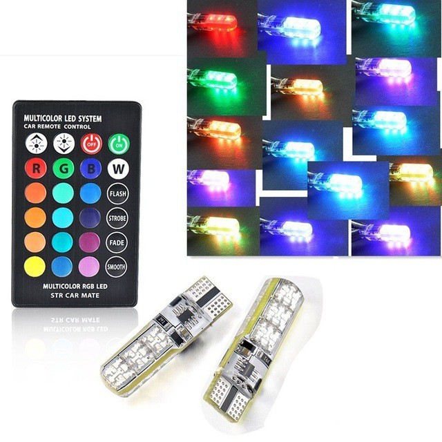 Combo 2 đèn trợ sáng L3 8w + bộ T10 6 led có remote