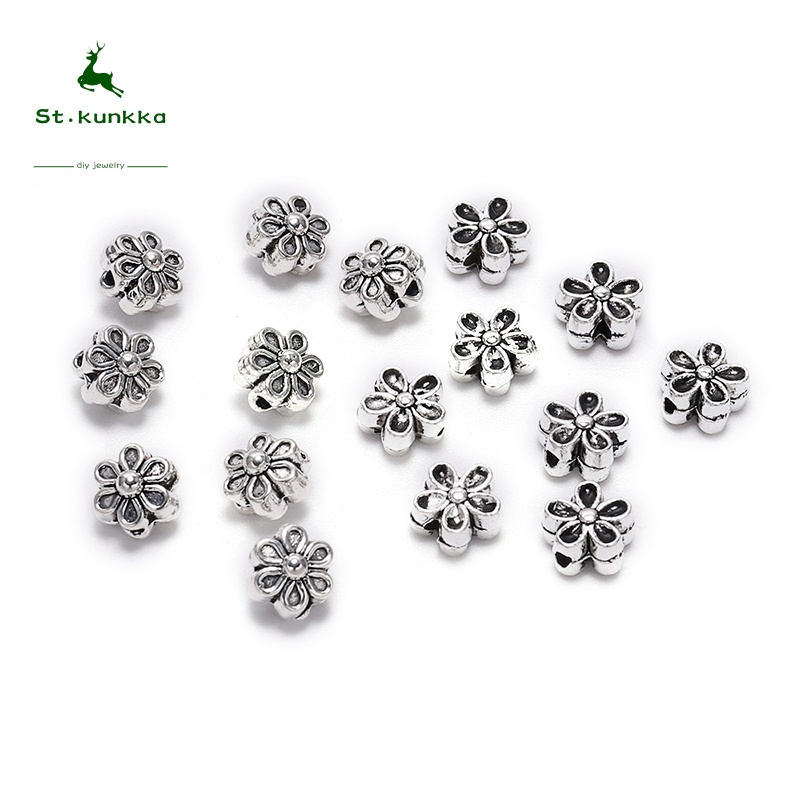 50 hạt hợp kim ST.KUNKKA size 6mm tự làm đồ trang sức