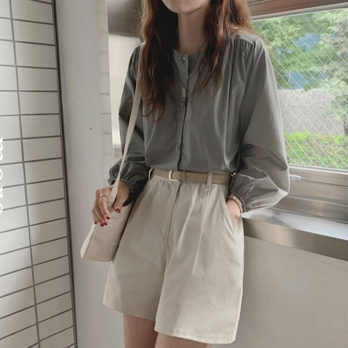 Áo Thun Nữ Tay Dài Form Rộng Theo Phong Cách Retro Dễ Phối Đồ