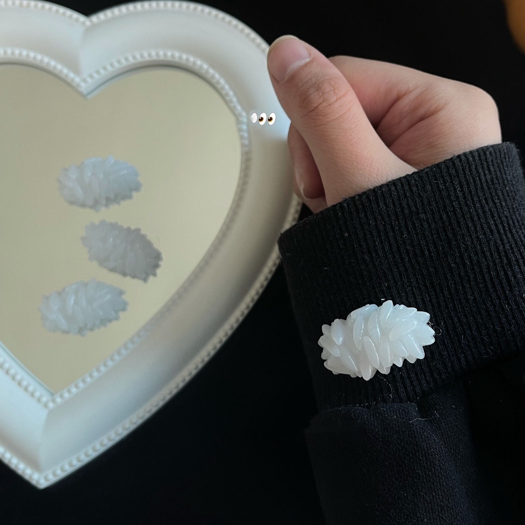 Kẹp tóc mái và ghim áo hình cơm nắm nhỏ nhắn phong cách hàn quốc đáng yêu K146