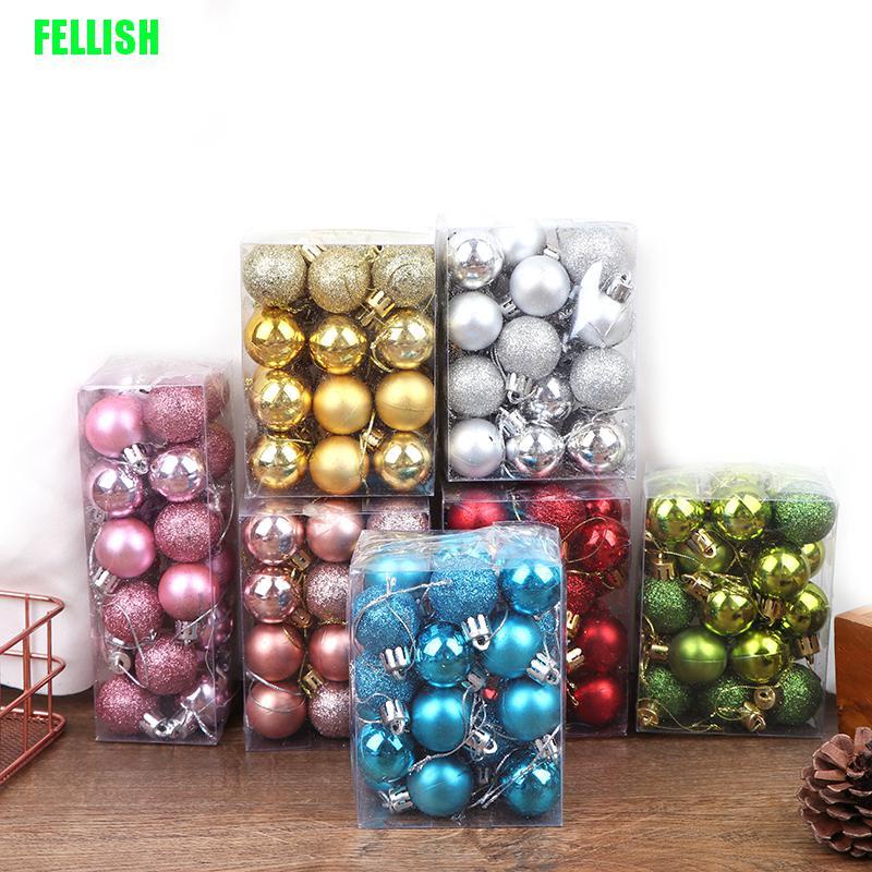 Set 24 quả châu trang trí cây thông giáng sinh