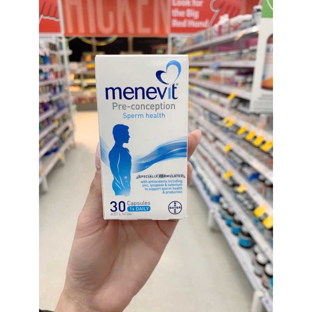 Viên uống Menevit nâng cao chất lượng tinh trùng 90 viên của Úc