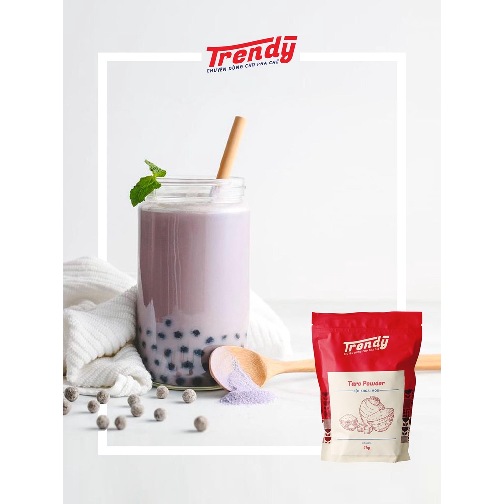 Bột Socola, Frappe, Khoai môn gói 1kg - Nguyên liệu pha chế pudding, trà sữa, thức uống giải khát