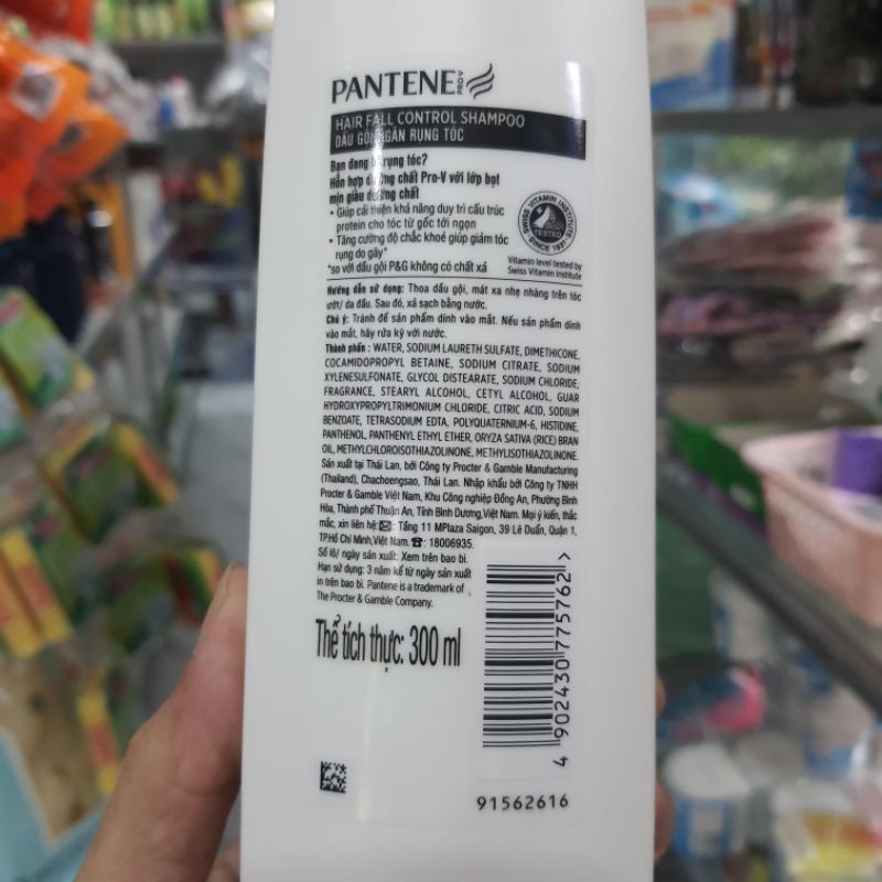 Dầu Gội Pantene Hair Fall Control Ngăn Rụng Tóc 300ml