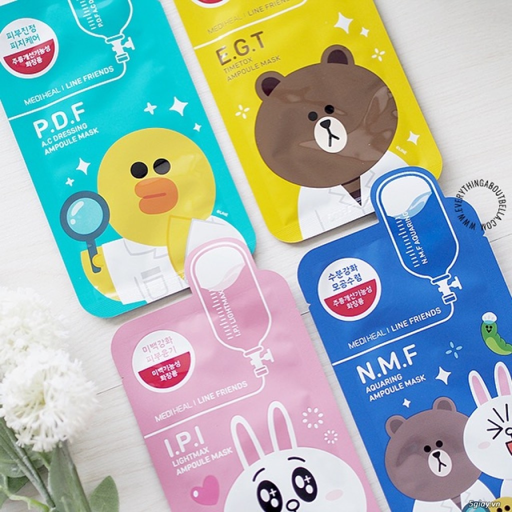 [CHÍNH HÃNG] Mặt nạ Mediheal Line Friends Gấu Thỏ Vịt Hàn Quốc