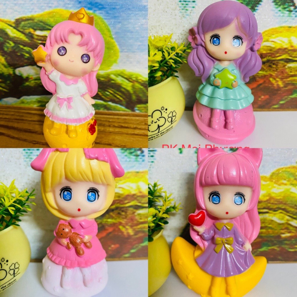 búp bê trang trí bánh kem [FREESHIP] tượng bé ngồi trăng sao dễ thương