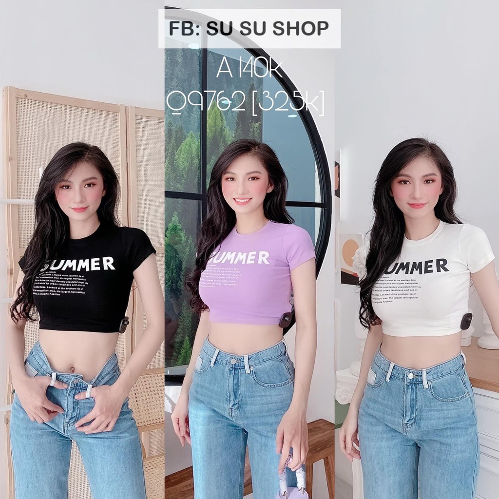 áo croptop in chữ summer xinh cựchot