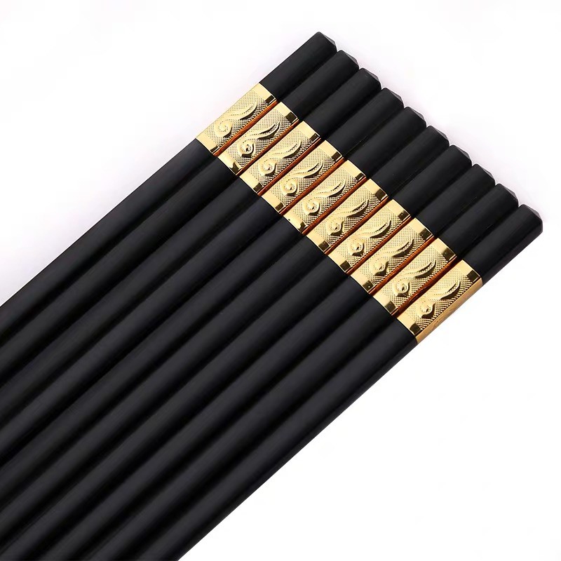 Hộp 10 đôi Đũa bọc mạ vàng