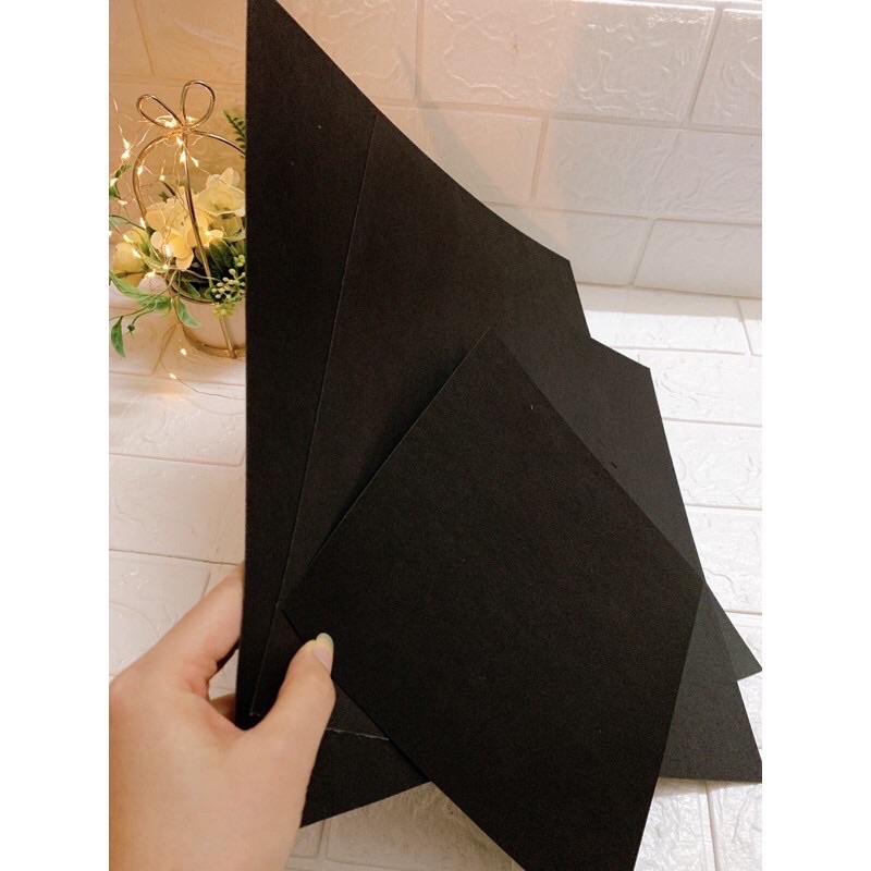 Giấy bìa đen làm đồ handmade size 30cmx30cm - Định lượng 350gsm