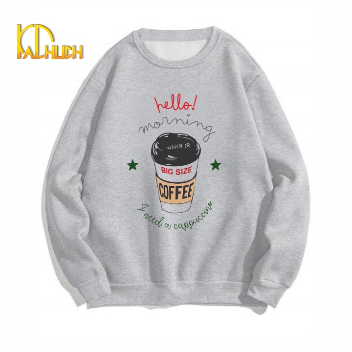 ÁO SWEATER UNISEX IN HELLO MORNING (NHIỀU MÀU)