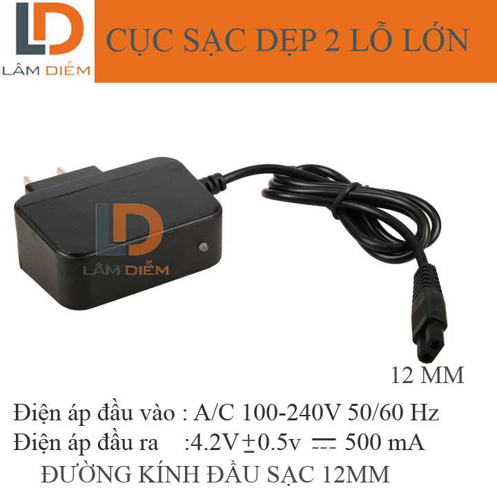 CỤC SẠC PIN ĐÈN PIN ĐỘI ĐẦU 4V2 500mA VÀ PHỤ KIỆN KÈM THEO