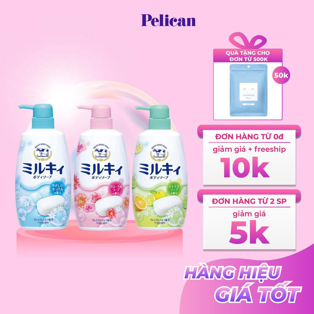 Sữa tắm Milky Body Soap Cow 550mL Nhật Bản chiết xuất sữa bò tươi