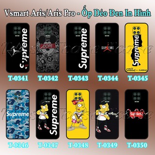 Ốp lưng Vsmart Aris/ Aris Pro dẻo đen hình Supreme