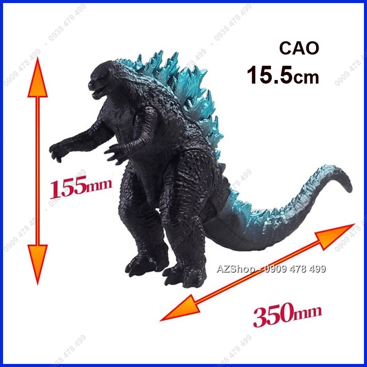 Mô Hình Quái Vật Godzilla Lưng Xanh Ánh Kim - Có 2 Size  - 7767.1