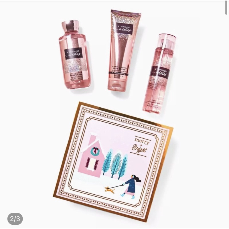 Set quà tặng 3 món A thousand wishes Bath & body works