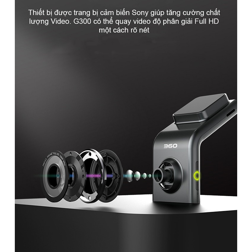 Camera hành trình Xiaomi Qihoo 360 Dash Cam G300H - Bản quốc tế | BigBuy360 - bigbuy360.vn