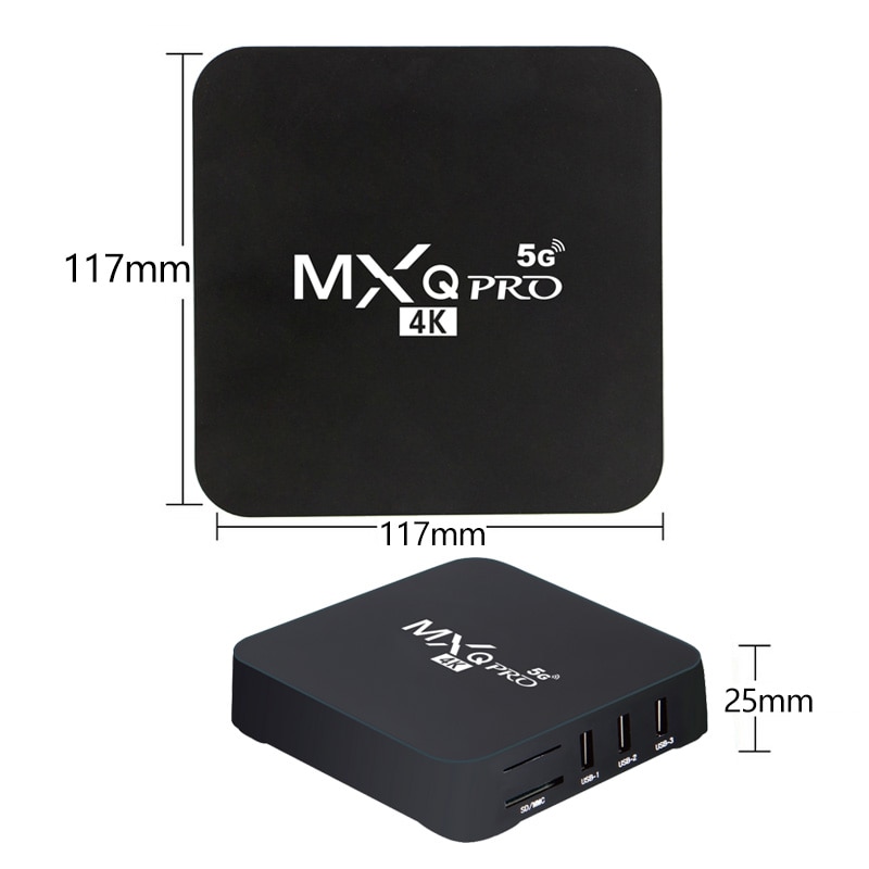 Bộ Hộp Smart TV 5G HD MXQ Pro 4K Chạy Android 9.0 Bộ Nhớ 2G 16G Kèm Phụ Kiện
