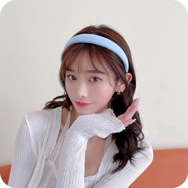 (Hàng Mới Về) Băng Đô Xốp Rửa Mặt Đơn Giản Thời Trang Mùa Hè 2021