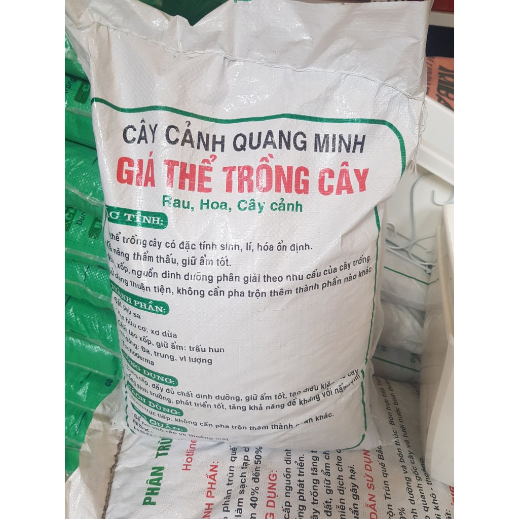 giá thể trồng cây hoa, cây cảnh, rau... cây cảnh quang minh