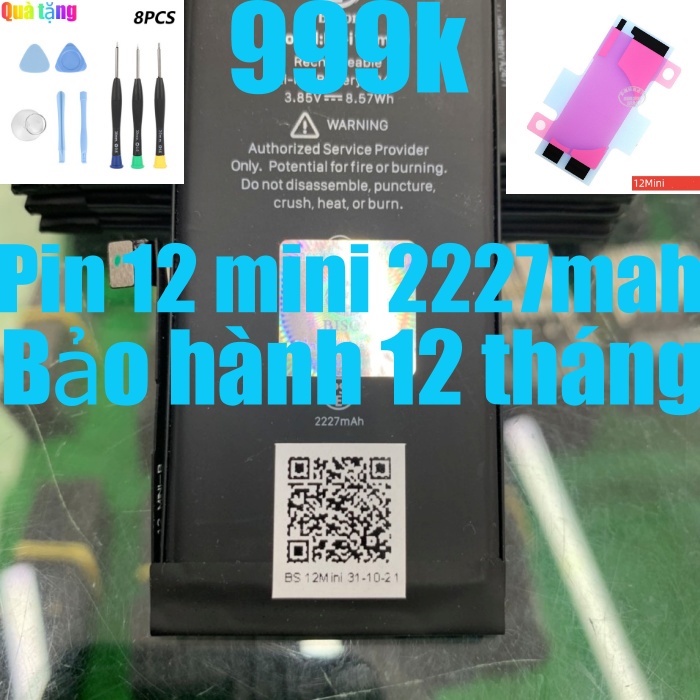 Pin 12-Mini Bison dung lượng 2227mAh