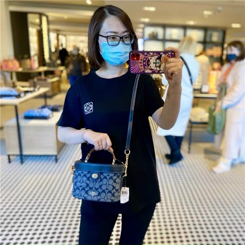 Sẵn - Túi Coach cặp lồng demin siêu chất