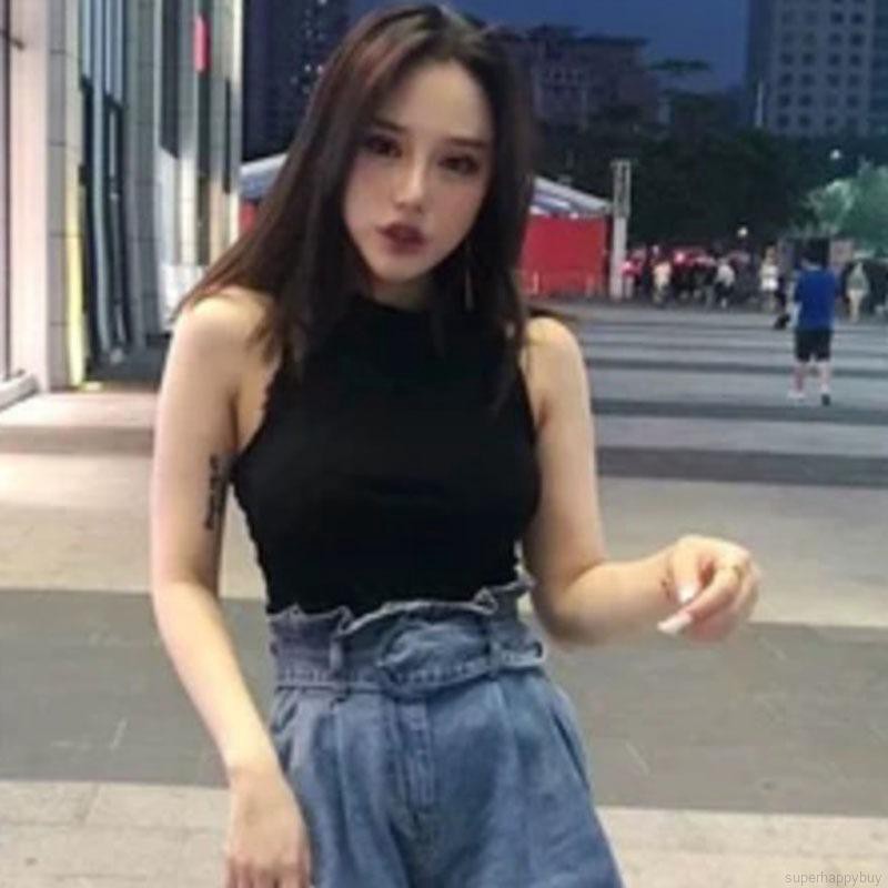 Áo nữ không tay họa tiết sọc ngang thời trang quyến rũ | BigBuy360 - bigbuy360.vn